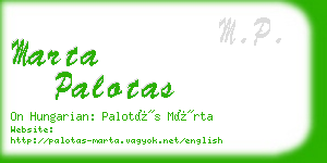 marta palotas business card